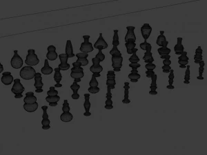 high poly vases without texture 3D Model