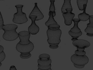high poly vases without texture 3D Model