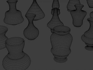 high poly vases without texture 3D Model