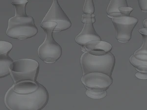 high poly vases without texture 3D Model