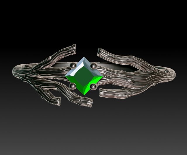 Ring branch 3D print model 3D Принт Модель .c4d .max .obj .3ds .fbx .stl .blend 