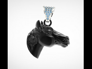 Jewelry pendant Horse 3cm 3D Print Model