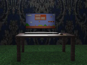 meja komputer Model 3D