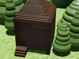 cozy house in the woods Model 3D