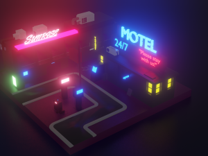 gas station 3D-Modell