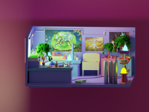 rick and morty garage 3D 모델