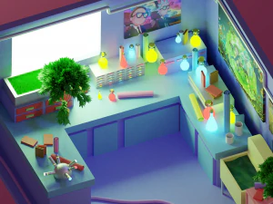 rick and morty garage 3D Model