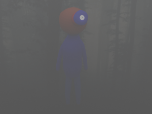 creepy character with skeleton low-poly 3D Model