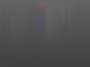 creepy character with skeleton low-poly 3D Model