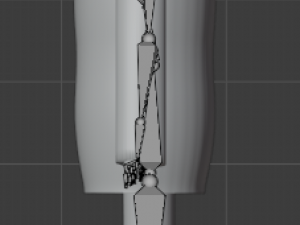 creepy character with skeleton low-poly 3D Model