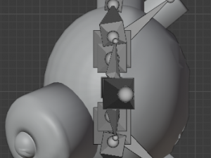 creepy character with skeleton low-poly 3D Model