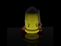 character in the form of a bullet with a sword and a cloak 3D Models
