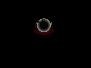 character in the form of a bullet with a sword and a cloak Model 3D