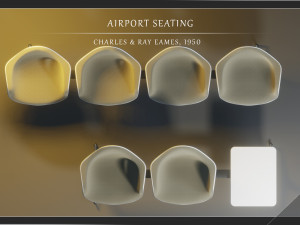 airport seatings 3D 모델