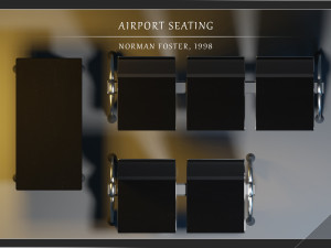 airport seatings 3D Model