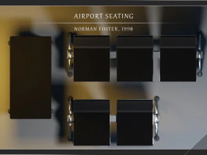 airport seatings 3D Model