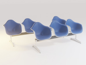 airport seatings chairs - 005 3D Model