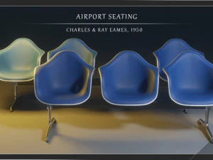 airport seatings chairs - 005 3D Model