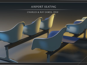 airport seatings chairs - 005 3D Model