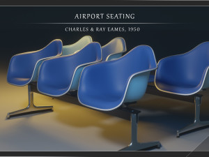 airport seatings chairs - 005 3D Model