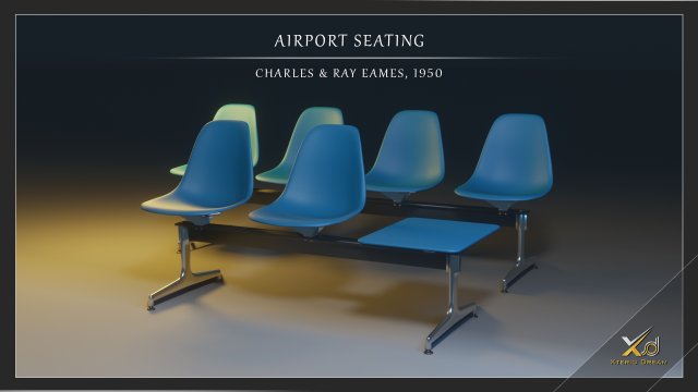 airport seatings chairs - 006 Model 3D .c4d .max .obj .3ds .fbx .stl .blend 