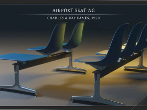 airport seatings chairs - 006 3D Model