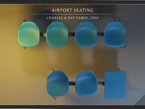 airport seatings chairs - 006 Model 3D