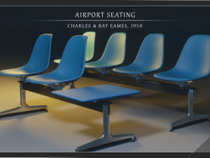 airport seatings chairs - 006 Model 3D