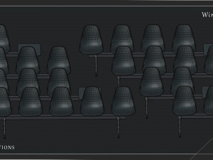 airport seatings chairs - 006 Model 3D