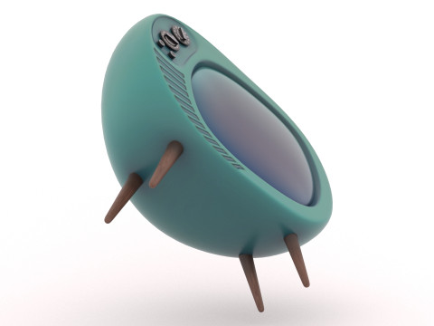 Ретро телевізор 3D Модель