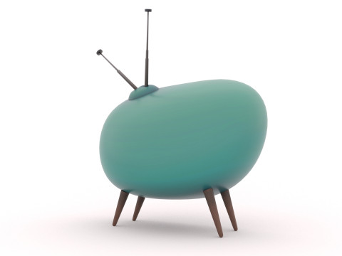 Ретро телевізор 3D Модель