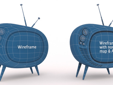 Ретро телевізор 3D Модель
