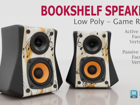 Набір колонок для книжкової полиці 3D Модель