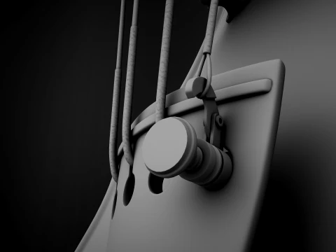Stylized Violin and Bow - Two for One Pack 3D Model