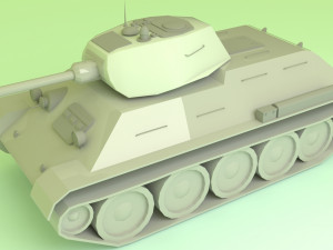 tank t34 3D मॉडल