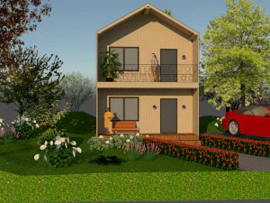 barn-type house 3D Model