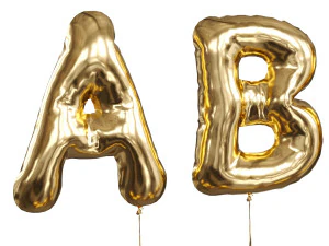 balloons english alphabet 3D Model