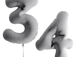 balloons numbers 3D Модель