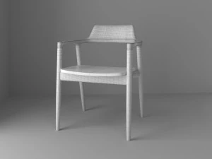 chair hiroshima armchair 3D Model