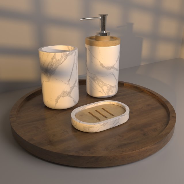 bathroom accessories 3D Model .c4d .max .obj .3ds .fbx .stl .blend 