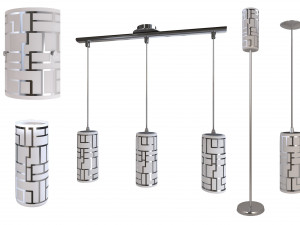 collection of eglo bayman lamps 3D Model