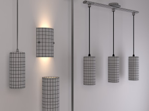 collection of eglo bayman lamps 3D Model