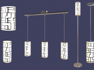 collection of eglo bayman lamps 3D Model