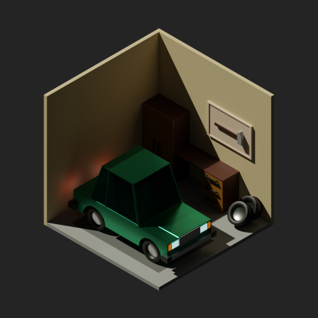 low poly lada 2107 Modelo 3D .c4d .max .obj .3ds .fbx .stl .blend
