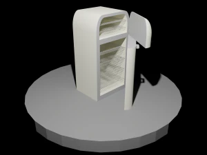 low poly refrigerator 3D Model