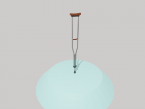 printable underarm crutch 3D Model