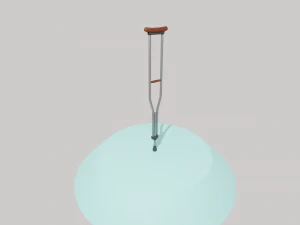 मुद्रण योग्य अंडरआर्म बैसाखी 3D मॉडल