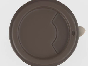 thermo cup with a spoon 3D Model
