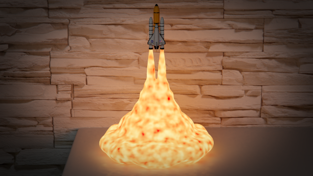 shuttle night light 3D Model .c4d .max .obj .3ds .fbx .stl .blend