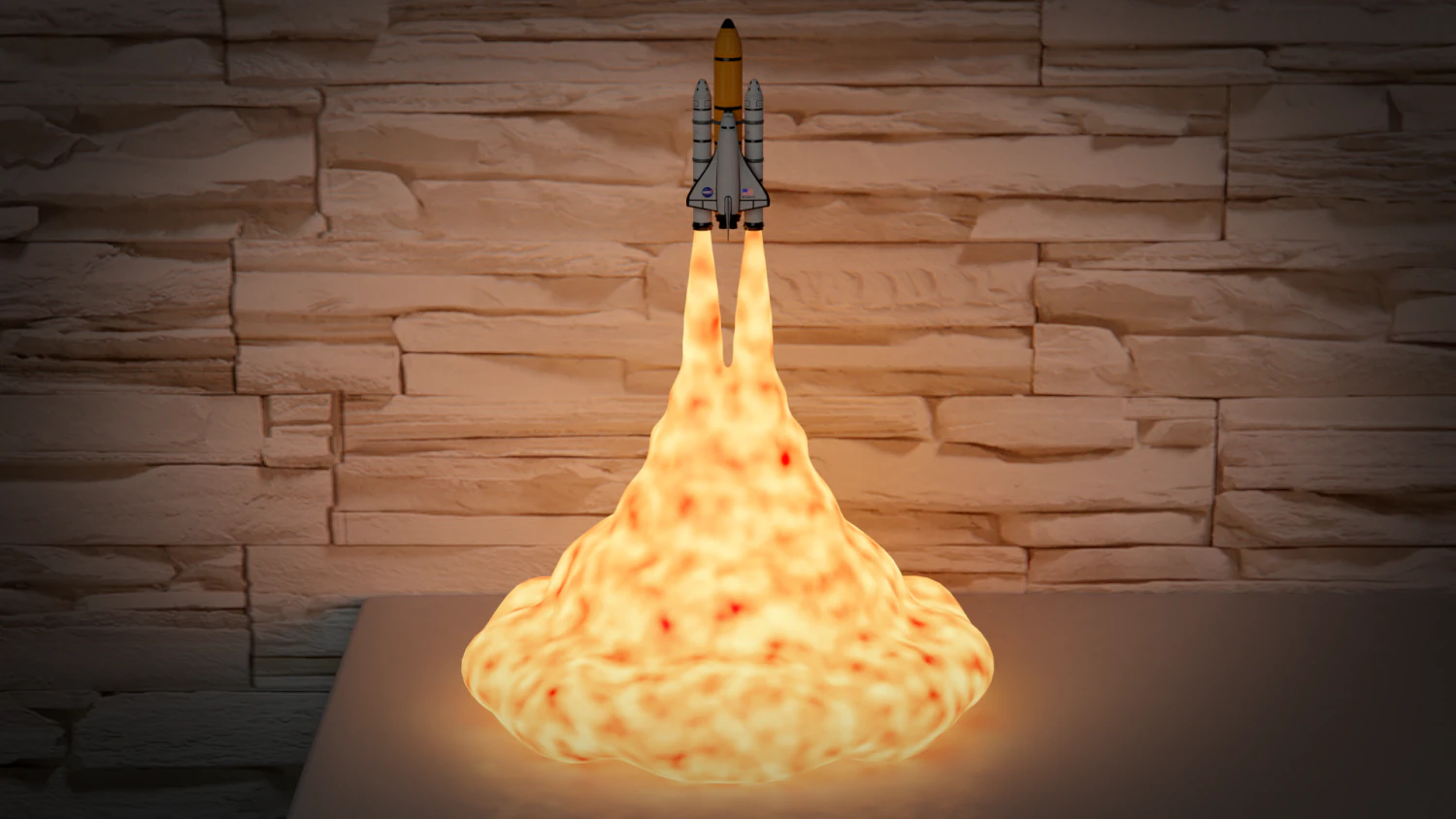 shuttle night light 3D Model .c4d .max .obj .3ds .fbx .stl .blend 